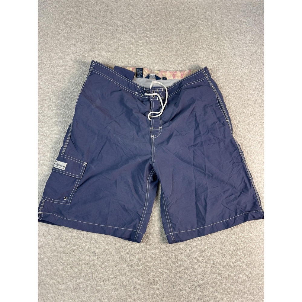 Polo Ralph Lauren Swim Trunks Shorts Mens XL Blue Board Surf Nylon Cargo Pocket‎